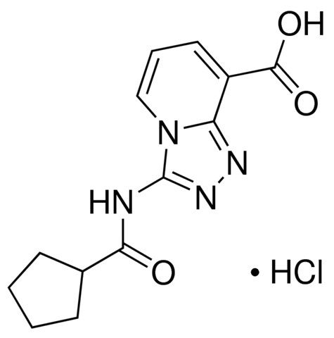 3-[(Cyclopentylcarbonyl)amino][1,2,4]triazolo[4,3-<i>a</i>]pyridine-8-carboxylic acid hydrochloride