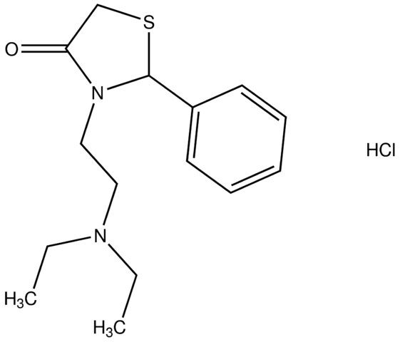 3-[2-(diethylamino)ethyl]-2-phenyl-1,3-thiazolidin-4-one hydrochloride