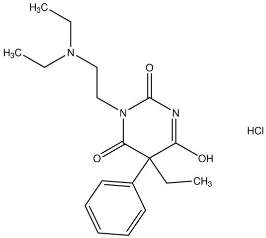 3-[2-(diethylamino)ethyl]-5-ethyl-6-hydroxy-5-phenyl-2,4(3H,5H)-pyrimidinedione hydrochloride