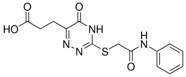 3-{3-[(2-ANILINO-2-OXOETHYL)SULFANYL]-5-OXO-4,5-DIHYDRO-1,2,4-TRIAZIN-6-YL}PROPANOIC ACID