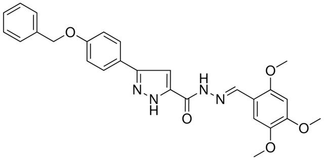 3-[4-(BENZYLOXY)PHENYL]-N'-[(E)-(2,4,5-TRIMETHOXYPHENYL)METHYLIDENE]-1H-PYRAZOLE-5-CARBOHYDRAZIDE