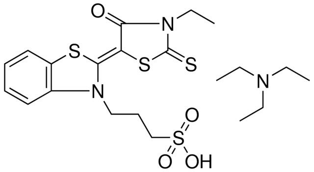 3-((2E)-2-(3-ETHYL-4-OXO-2-THIOXO-1,3-THIAZOLIDIN-5-YLIDENE)-1,3-BENZOTHIAZOL-3(2H)-YL)-1-PROPANESULFONIC ACID COMPOUND WITH N,N,N-TRIETHYLAMINE