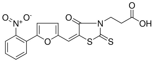 3-((5E)-5-{[5-(2-NITROPHENYL)-2-FURYL]METHYLENE}-4-OXO-2-THIOXO-1,3-THIAZOLIDIN-3-YL)PROPANOIC ACID