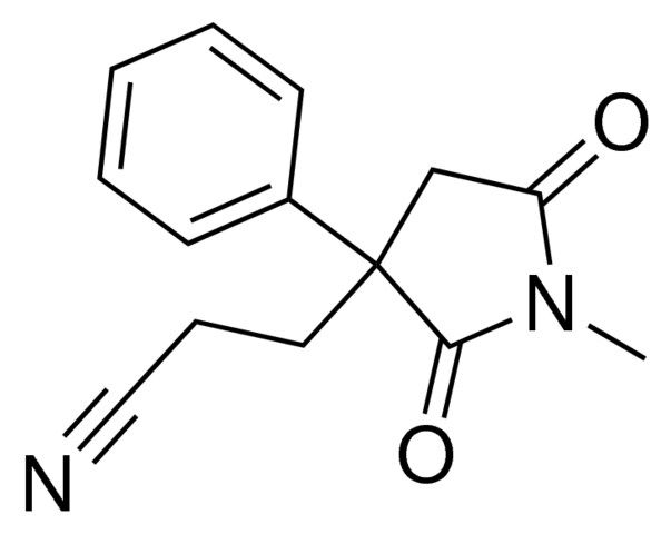 3-(1-methyl-2,5-dioxo-3-phenyl-3-pyrrolidinyl)propanenitrile