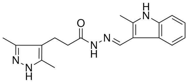 3-(3,5-DIMETHYL-1H-PYRAZOL-4-YL)-N'-[(E)-(2-METHYL-1H-INDOL-3-YL)METHYLIDENE]PROPANOHYDRAZIDE