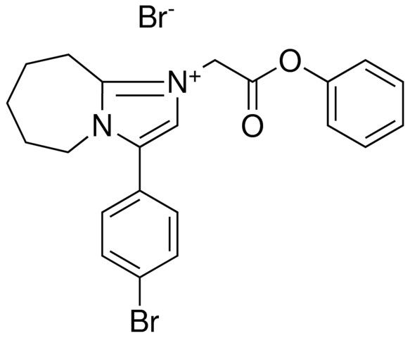 3-(4-BR-PH)-1-PHENOXYCARBONYLMETHYL-6,7,8,9-4H-5H-IMIDAZO[1,2-A]AZEPIN-1-IUM, BR