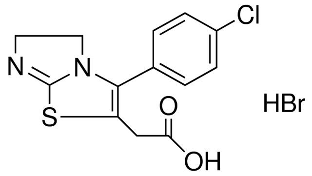 3-(4-CHLOROPHENYL)-5,6-DIHYDROIMIDAZO(2,1-B)THIAZOLE-2-ACETIC ACID HYDROBROMIDE