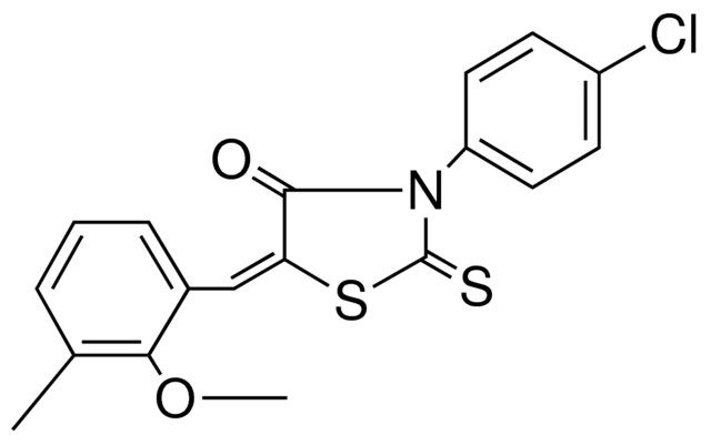 3-(4-CHLOROPHENYL)-5-(2-METHOXY-3-METHYLBENZYLIDENE)RHODANINE