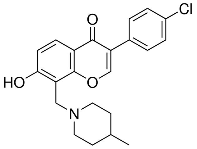 3-(4-CHLOROPHENYL)-7-HYDROXY-8-((4-METHYL-1-PIPERIDINYL)METHYL)-4H-CHROMEN-4-ONE