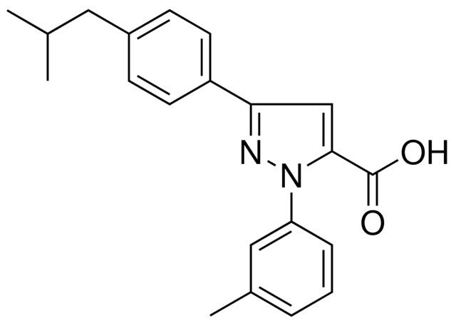 3-(4-ISOBUTYLPHENYL)-1-(3-METHYLPHENYL)-1H-PYRAZOLE-5-CARBOXYLIC ACID