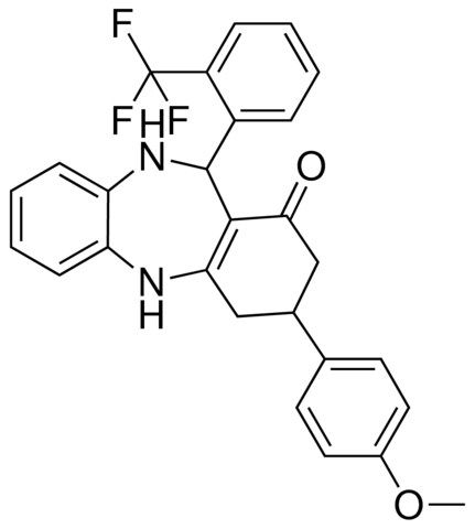 3-(4-METHOXYPHENYL)-11-[2-(TRIFLUOROMETHYL)PHENYL]-2,3,4,5,10,11-HEXAHYDRO-1H-DIBENZO[B,E][1,4]DIAZEPIN-1-ONE