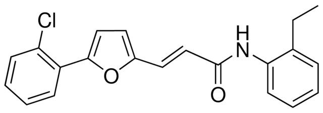 3-(5-(2-CHLOROPHENYL)-2-FURYL)-N-(2-ETHYLPHENYL)-2-PROPENAMIDE