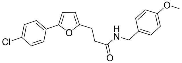 3-(5-(4-CHLOROPHENYL)-2-FURYL)-N-(4-METHOXYBENZYL)PROPANAMIDE