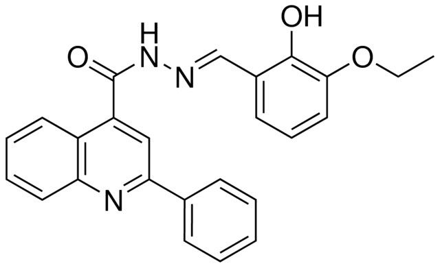 2-PHENYL-QUINOLINE-4-CARBOXYLIC ACID (3-ETHOXY-2-HYDROXY-BENZYLIDENE)-HYDRAZIDE