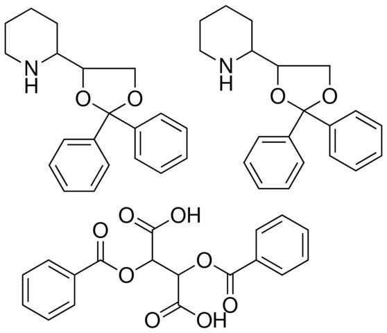 2,3-BIS(BENZOYLOXY)SUCCINIC ACID COMPOUND WITH 2-(2,2-DIPHENYL-1,3-DIOXOLAN-4-YL)PIPERIDINE