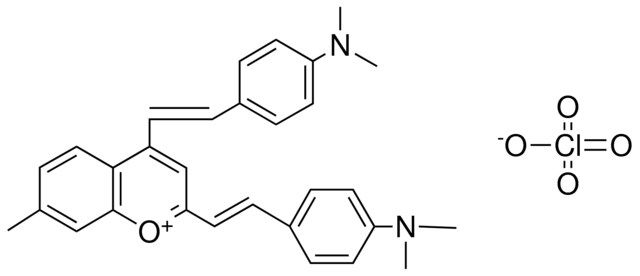 2,4-BIS-(2-(4-DIMETHYLAMINO-PHENYL)-VINYL)-7-METHYL-CHROMENYLIUM, PERCHLORATE