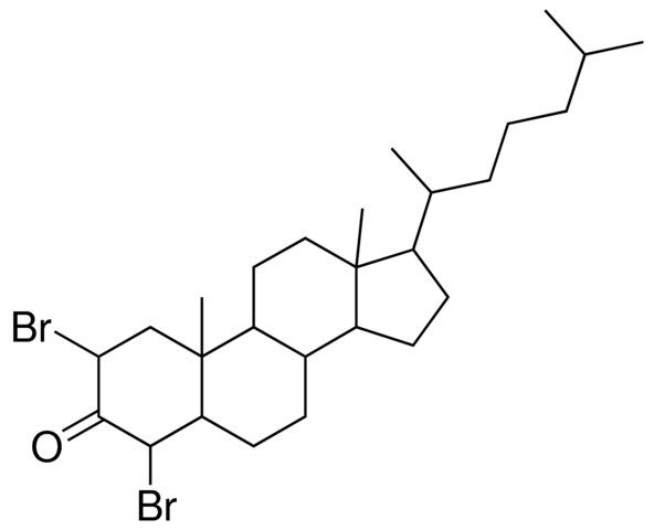 2,4-dibromocholestan-3-one