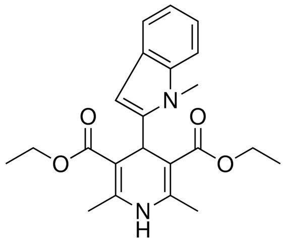 2,6-DI-ME-4(1-ME-1H-INDOL-2-YL)1,4-2H-PYRIDINE-3,5-DICARBOXYLIC ACID DI-ET ESTER