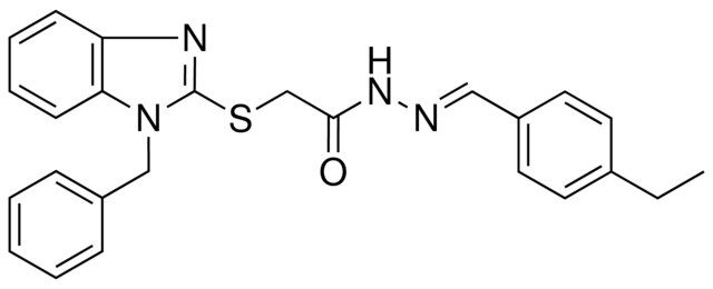 2(1-BENZYL-1H-BENZOIMIDAZOL-2-YLSULFANYL)ACETIC ACID (4-ET-BENZYLIDENE)HYDRAZIDE