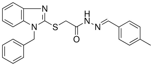 2(1-BENZYL-1H-BENZOIMIDAZOL-2-YLSULFANYL)ACETIC ACID (4-ME-BENZYLIDENE)HYDRAZIDE