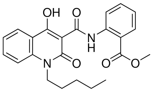 2((4-HO-2-OXO-1-PENTYL-1,2-2H-QUINOLINE-3-CARBONYL)-AMINO)-BENZOIC ACID ME ESTER