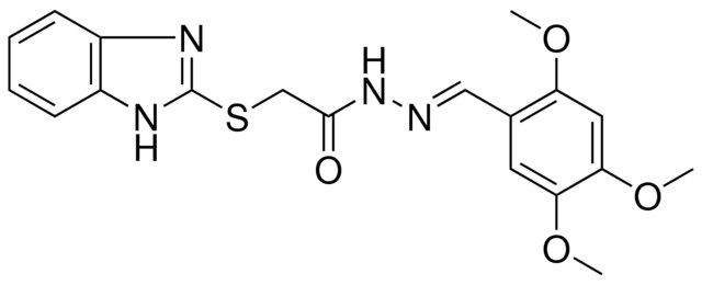 2(1H-BENZOIMIDAZOL-2-YLSULFANYL)ACETIC ACID (2,4,5-TRI-MEO-BENZYLIDENE)HYDRAZIDE