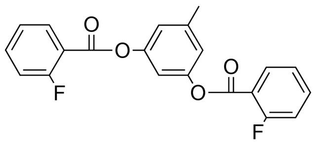 3-[(2-FLUOROBENZOYL)OXY]-5-METHYLPHENYL 2-FLUOROBENZOATE