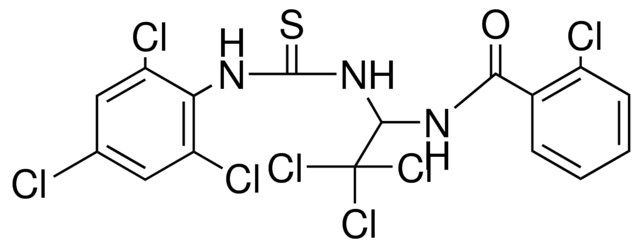 2-CL-N-(2,2,2-TRICHLORO-1-(3-(2,4,6-TRICHLORO-PH)-THIOUREIDO)-ETHYL)-BENZAMIDE