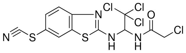 2-CL-N-(2,2,2-TRICHLORO-1-(6-THIOCYANATO-BENZOTHIAZOL-2-YLAMINO)-ET)-ACETAMIDE