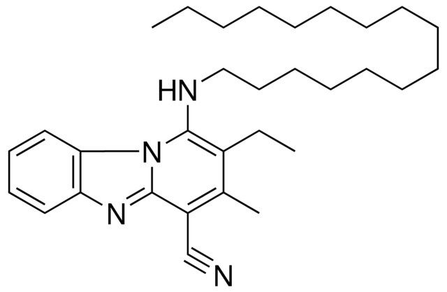 2-ET-1-HEXADECYLAMINO-3-METHYL-BENZO(4,5)IMIDAZO(1,2-A)PYRIDINE-4-CARBONITRILE