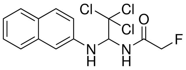 2-FLUORO-N-(2,2,2-TRICHLORO-1-(NAPHTHALEN-2-YLAMINO)-ETHYL)-ACETAMIDE