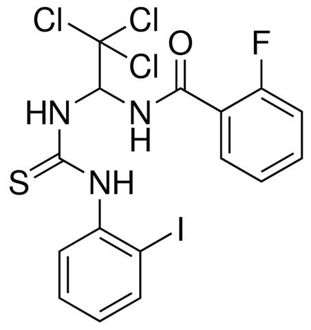 2-FLUORO-N-(2,2,2-TRICHLORO-1-(3-(2-IODO-PHENYL)-THIOUREIDO)-ETHYL)-BENZAMIDE