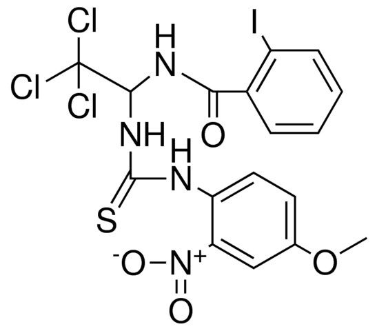 2-I-N-(2,2,2-TRICHLORO-1-(3-(4-MEO-2-NITRO-PHENYL)-THIOUREIDO)-ETHYL)-BENZAMIDE