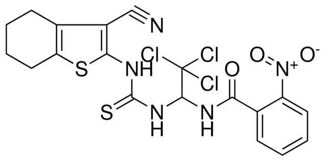 2-NITRO-N-[2,2,2-TRICHLORO-1-({[(3-CYANO-4,5,6,7-TETRAHYDRO-1-BENZOTHIEN-2-YL)AMINO]CARBOTHIOYL}AMINO)ETHYL]BENZAMIDE