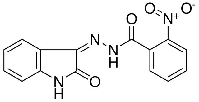 2-NITRO-BENZOIC ACID (2-OXO-1,2-DIHYDRO-INDOL-3-YLIDENE)-HYDRAZIDE