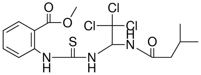 2-(3-(2,2,2-TRICHLORO-1-(ME-BUTYRYLAMINO)-ET)-THIOUREIDO)-BENZOIC ACID ME ESTER