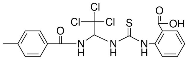 2-(3-(2,2,2-TRICHLORO-1-(4-METHYL-BENZOYLAMINO)-ETHYL)-THIOUREIDO)-BENZOIC ACID