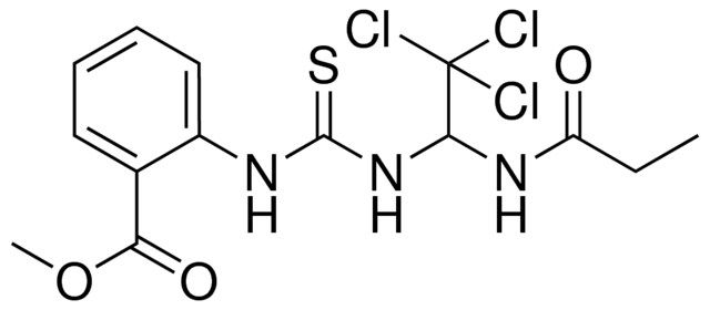 2-(3-(2,2,2-TRICHLORO-1-PROPIONYLAMINO-ET)-THIOUREIDO)-BENZOIC ACID METHYL ESTER