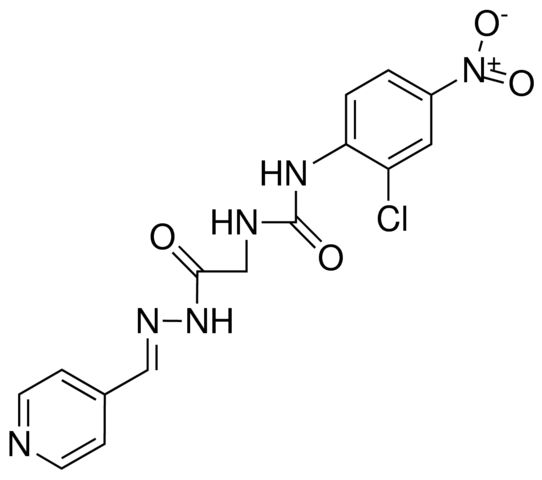 2-(3-(2-CHLORO-4-NITROPHENYL)UREIDO)ACETIC (4-PYRIDYLMETHYLENE)HYDRAZIDE