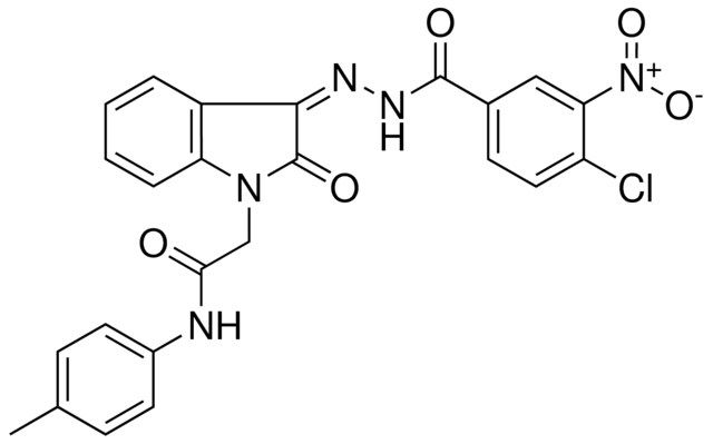 2-(3-((4-CL-3-NITRO-BENZOYL)-HYDRAZONO)-2-OXO-2H-INDOL-1-YL)-N-P-TOLYL-ACETAMIDE