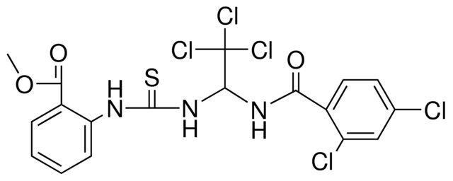 2-(3-(2,2,2-TRI-CL-1-(DI-CL-BENZOYLAMINO)-ET)-THIOUREIDO)-BENZOIC ACID ME ESTER