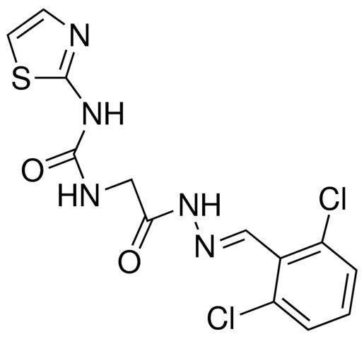 2-(3-(2-THIAZOLYL)UREIDO)ACETIC ACID N2-(2,6-DICHLOROBENZYLIDENE)HYDRAZIDE