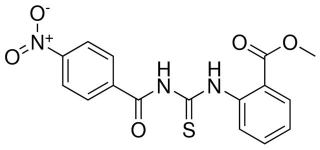 2-(3-(4-NITRO-BENZOYL)-THIOUREIDO)-BENZOIC ACID METHYL ESTER