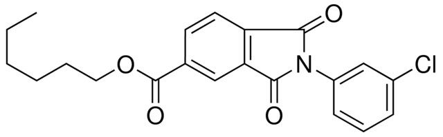 2-(3-CL-PHENYL)-1,3-DIOXO-2,3-DIHYDRO-1H-ISOINDOLE-5-CARBOXYLIC ACID HEXYL ESTER