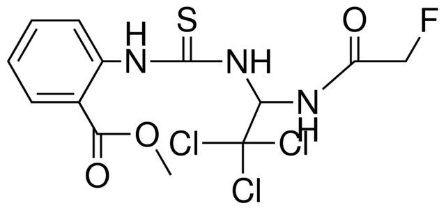 2-(3-(2,2,2-TRICHLORO-1-(2-F-ACETYLAMINO)-ET)-THIOUREIDO)-BENZOIC ACID ME ESTER