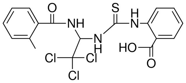 2-(3-(2,2,2-TRICHLORO-1-(2-METHYL-BENZOYLAMINO)-ETHYL)-THIOUREIDO)-BENZOIC ACID