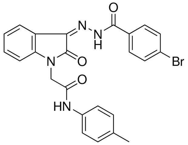 2-(3-((4-BR-BENZOYL)-HYDRAZONO)-2-OXO-2,3-DIHYDRO-INDOL-1-YL)N-P-TOLYL-ACETAMIDE