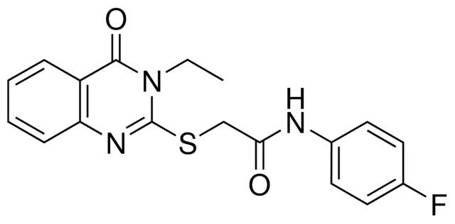 2-(3-ET-4-OXO-3,4-DIHYDRO-QUINAZOLIN-2-YLSULFANYL)-N-(4-FLUORO-PHENYL)-ACETAMIDE