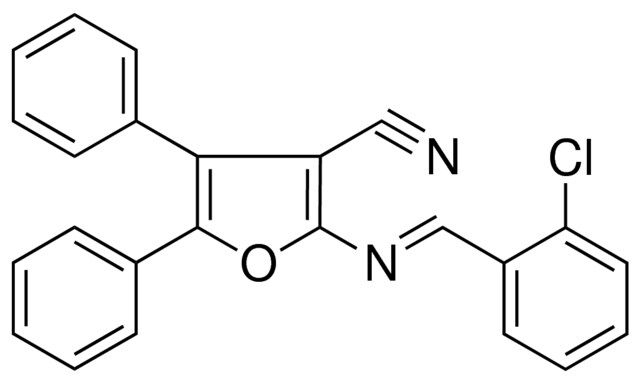 2-((2-CHLORO-BENZYLIDENE)-AMINO)-4,5-DIPHENYL-FURAN-3-CARBONITRILE