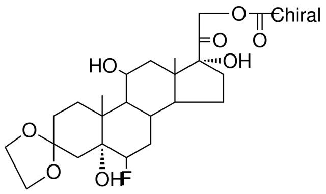 2-((5R,17R)-6-fluoro-5,11,17-trihydroxy-10,13-dimethylhexadecahydrospiro[cyclopenta[a]phenanthrene-3,2'-[1,3]dioxolane]-17-yl)-2-oxoethyl acetate